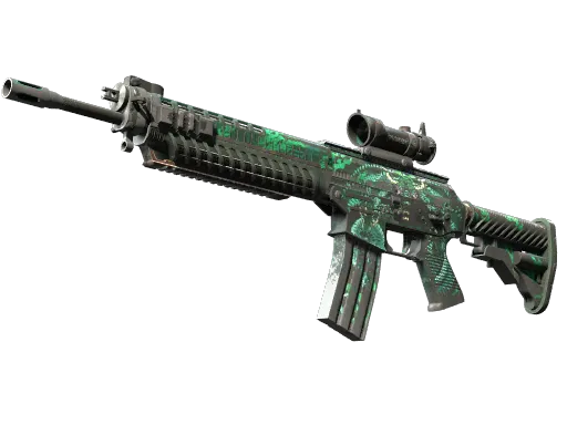 StatTrak™ SG 553 | Dragon Tech (Battle-Scarred)