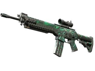 StatTrak™ SG 553 | Dragon Tech (Battle-Scarred)