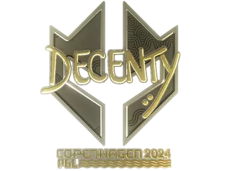 Sticker | decenty (Gold)