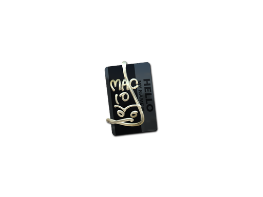 Sticker | Hello MAC-10 (Gold)