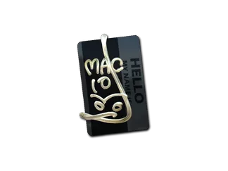 Sticker | Hello MAC-10 (Gold)