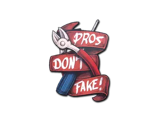 Sticker | Pros Don't Fake