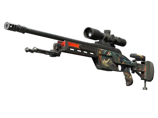 StatTrak™ SSG 08 | Dragonfire (Battle-Scarred)