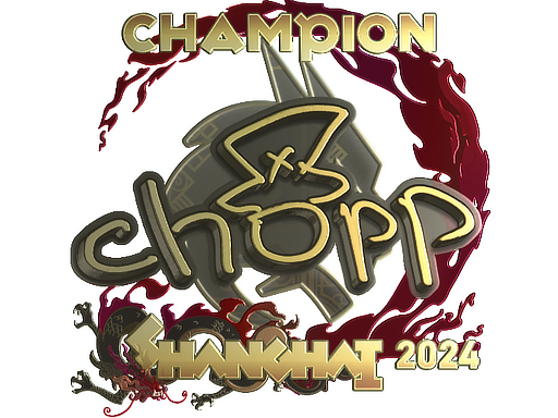 Sticker | chopper (Gold, Champion) | Shanghai 2024