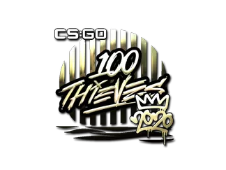 Sticker | 100 Thieves (Gold)